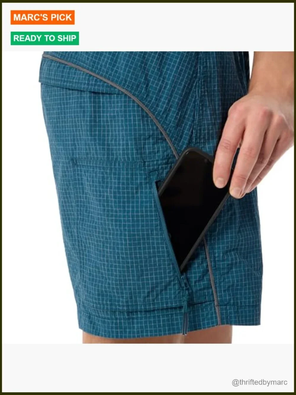 Men's Water Repellent Cargo Shorts with Elastic Waist, 5 Pockets